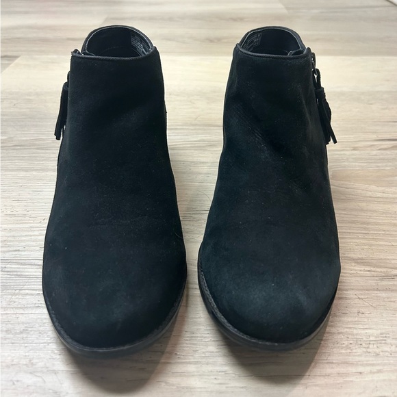 Vionic Boots Womens 9 Serena Ankle Bootie Black Casual Comfort Block Heel Tassel - Picture 4 of 14